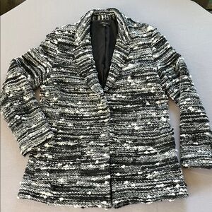 Anthropologie DREW Boucle Blazer Cotton/Wool Blend w/Front Pockets Size M